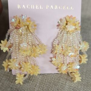 Rachel Parcell Pastel Yellow Floral Earrings Handmade